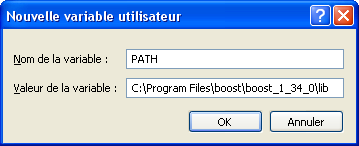 Ajout des dlls Boost au PATH