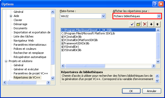Configuration du LIB_PATH